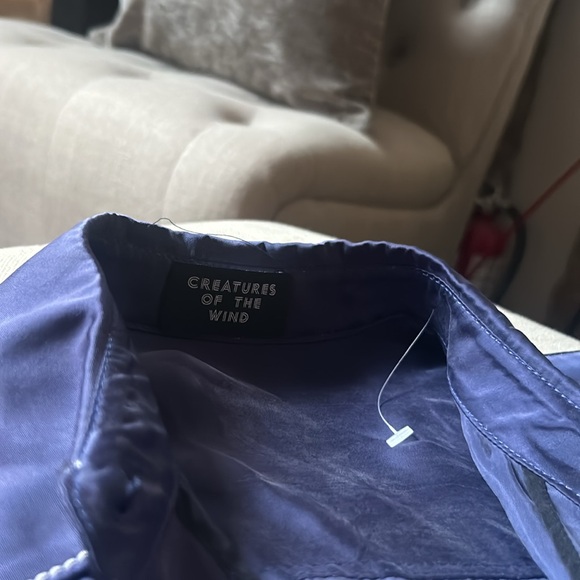 Creatures of the Wind Navy White Trimmed Midi LS Dress Size 6 - Picture 5 of 8